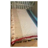 Quilt, and Blanket( has some holes)  Full