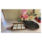 Flowers, Serving Trays, Vintage Lace Fan