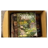 Box full of assorted magazines