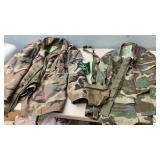 Army Coat X L, Jacket Medium, Gun Holster and Bag