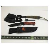 Ozark Knife & Sheath & Hatchet