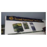 NRA Banner, U.S. Army Flags