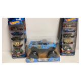 Monster truck and hot wheels