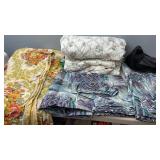 Bed Spreads  2, Curtains , Laundry Basket