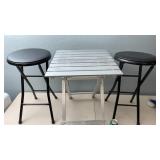 Foldable 25 inch Stools w Aluminum Folding Table,