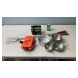 Camping Pans, Survivor Dry Box , Hot Dog Metal