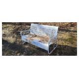 Steel and aluminum patio glider rough shape