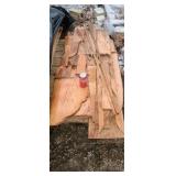 Scrap oak lumber.