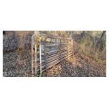 4  cattle steel gates  12