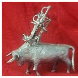 Mid-Century Matador Tooth Pick Holder 925 Silver
