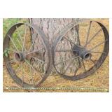 2 Steel Wagon Wheels