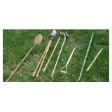 Garden Tools including Post Hole Digger