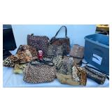 Leopard print purses with tote