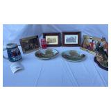 Fox Hunt Pictures, plates, fox statue , Budweiser