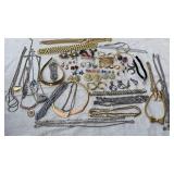 Assorted jewelry-earrings, necklaces, rings