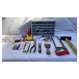 Storage container, saw, mall, scrapper, stud