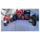 Vehicle oils, Full jug 10W40, partial bottles on