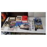 United States Military Framed Photo, Books,