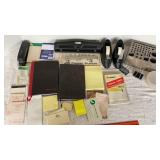 Office supplies-paper, stapler, paper punches,