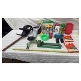 Garden supplies, black and decker trimmer, glue