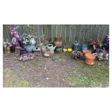 Flowers, flower pots, vases, watering can