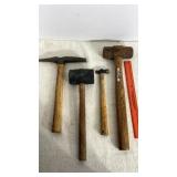Mallet hammer, ball peen hammer, sledge hammer,