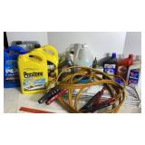 Oil, antifreeze, washer fluid, funnels, visor,
