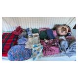 Lap blanket, placemats , used pillowcases, shower