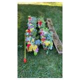 6 Outdoor Flower Containers, w artificial flowers