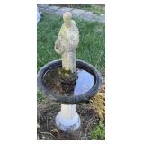 Bird bath concrete, crack at base