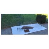 Wire folding corner shelf unit boot scraper And