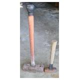 Sledgehammer and 2 pound hammer