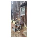 garden tool holder full of garden tools