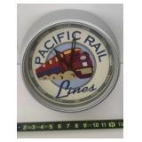 Pacific Rail Lines Wall Clock