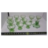 Green Depression Glassware