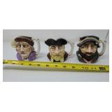 3 Tilso Japan Toby Mugs