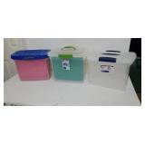 3 Carrying File Folder Boxes