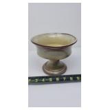 Mid-century Frankoma Pottery Brown Satin Pedestal