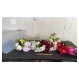 Tote full of artificial flowers