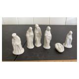 Nativity Scene, white glass