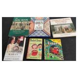 Books, paper dolls, quilts , the little red