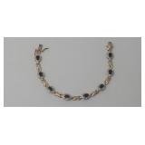 7in. Sterling Silver Bracelet with Sapphire