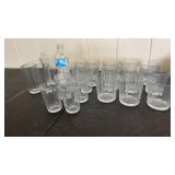 Clear heavy drinking glasses
