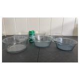 Blue tint Pyrex bowls and more