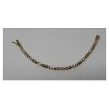 7.5in. Sterling Silver Bracelet with Blue Topaz