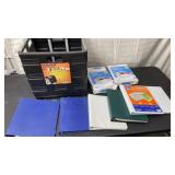 Folding crate , binders , paper