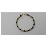 7.5in. Sterling Silver Bracelet with Sapphire