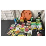 Garden supplies, bird feeder, insect repellent