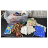 Tote full of material