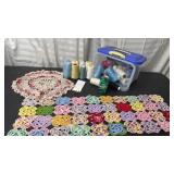 Tote full of new thread , dollies